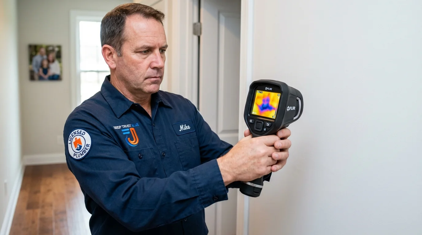 Thermal imaging leak detection by Johns Plumbing LLC in Woodacre